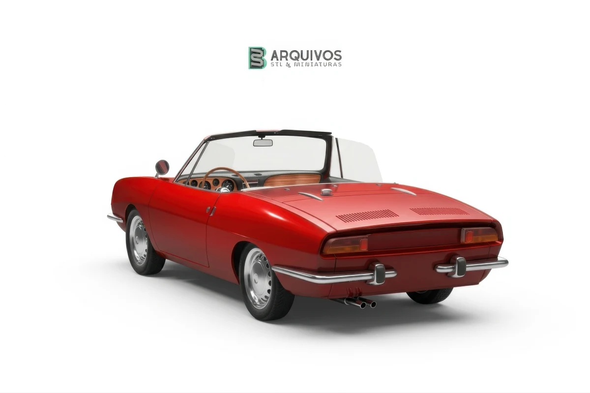 Modelo 3D STL - Fiat 850 Spider — foto 3